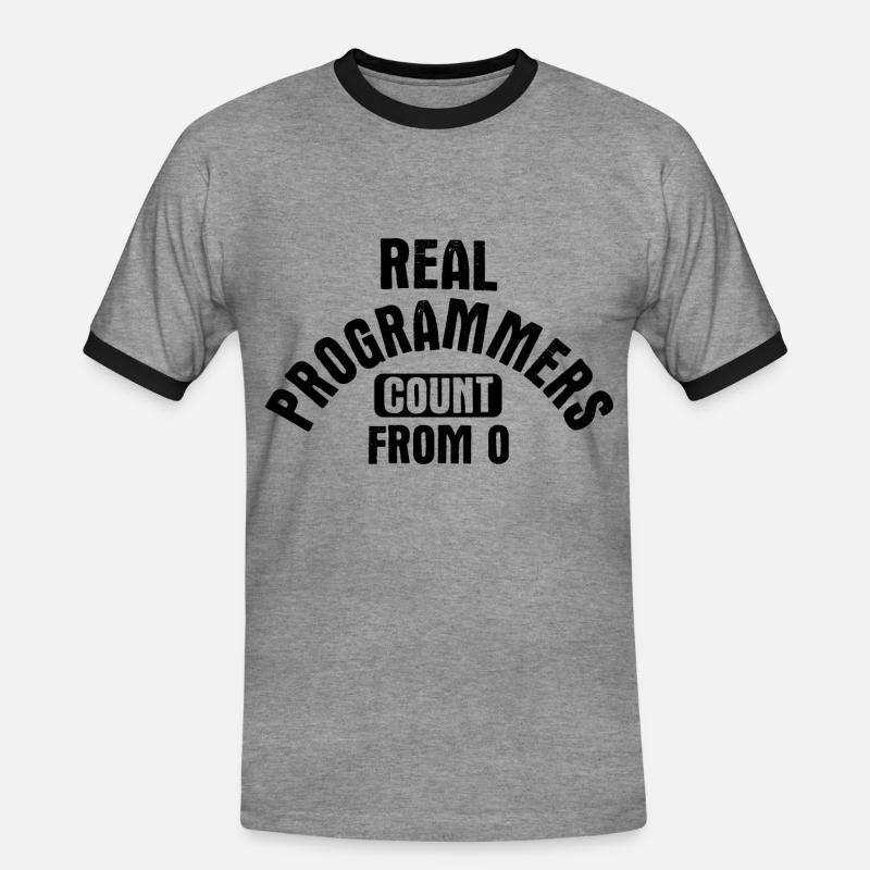 Software Ingenieur Informatiker Programmierer - Männer Kontrast-T-Shirt - Grau meliert/Schwarz