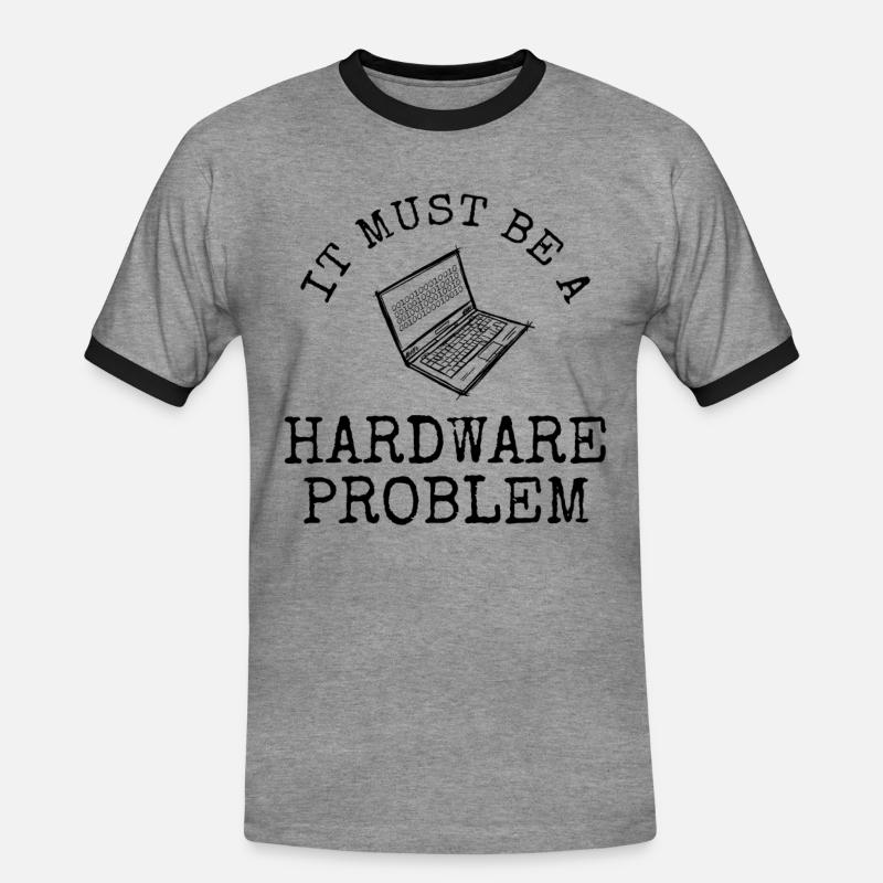 Software Ingenieur Informatiker Programmierer - Männer Kontrast-T-Shirt - Grau meliert/Schwarz