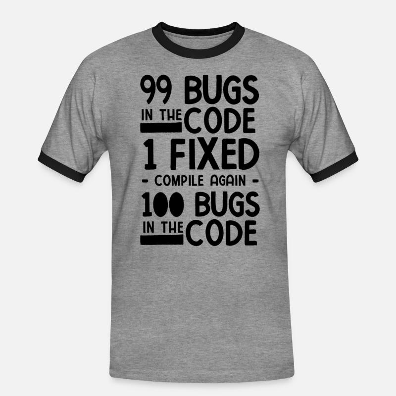 Software Ingenieur Informatiker Programmierer - Männer Kontrast-T-Shirt - Grau meliert/Schwarz