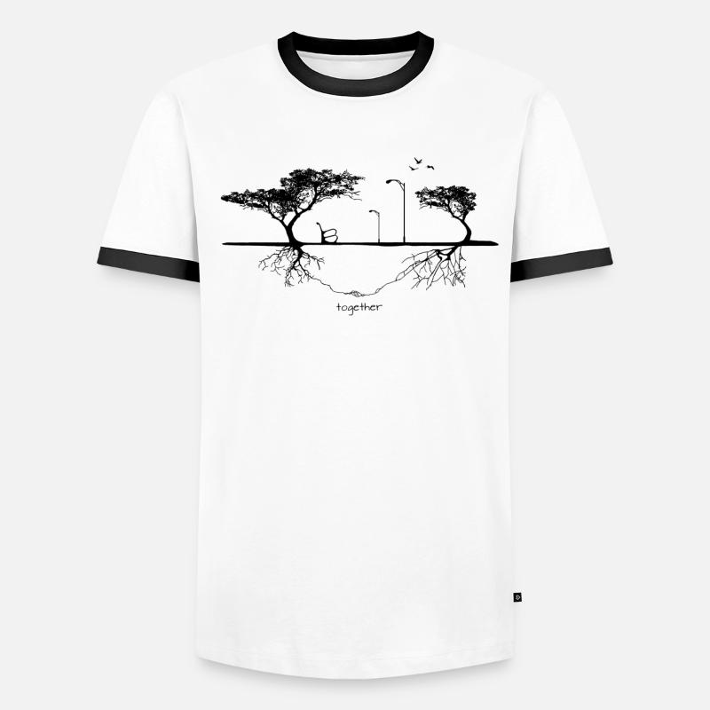 Amour ensemble relation amoureuse T-shirt contrasté Homme
