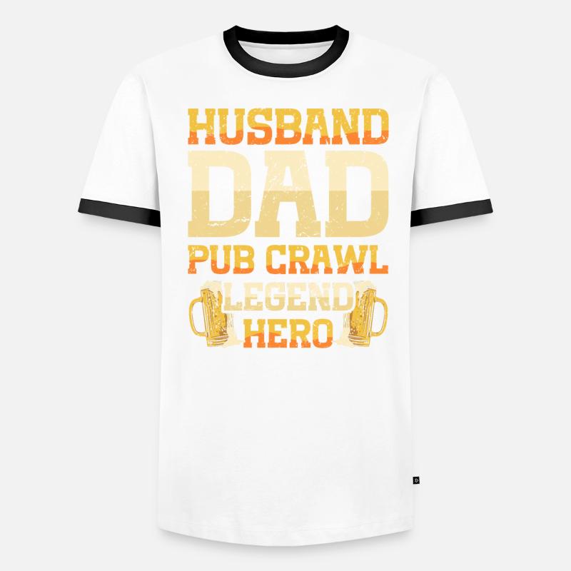 Crawled Pub Crawl Alcohol Drinking Men's Ringer Shirt