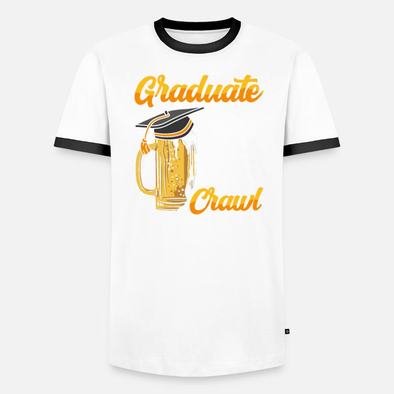 Crawled Pub Crawl Alcohol Drinking Men's Ringer Shirt
