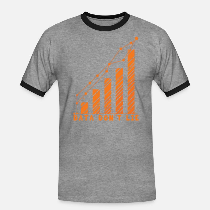 Behavioral Analyst Data Coding - Men's Ringer Shirt - heather grey/black