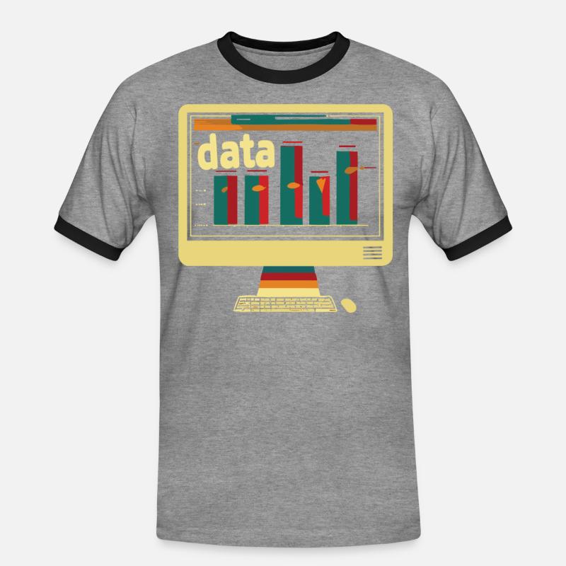 Behavioral Analyst Data Coding - Men's Ringer Shirt - heather grey/black