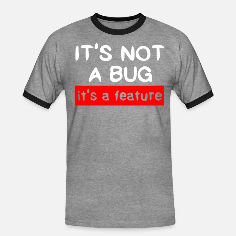 Programmeur - Coder - Hacker - IT - T-shirt contrasté Homme - gris chiné/noir