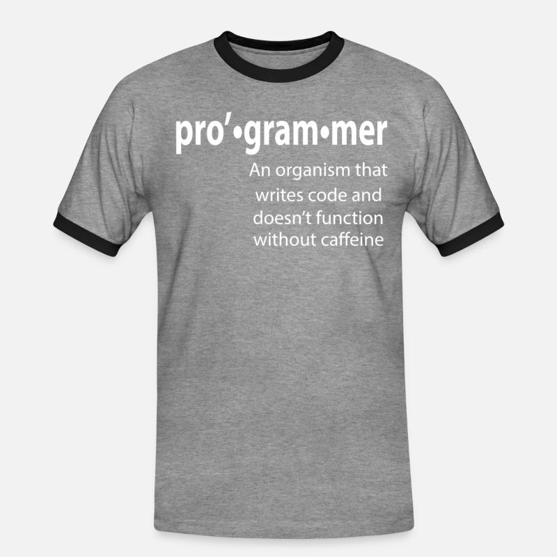 Programmierer - Coder - Hacker - IT - Männer Kontrast-T-Shirt - Grau meliert/Schwarz