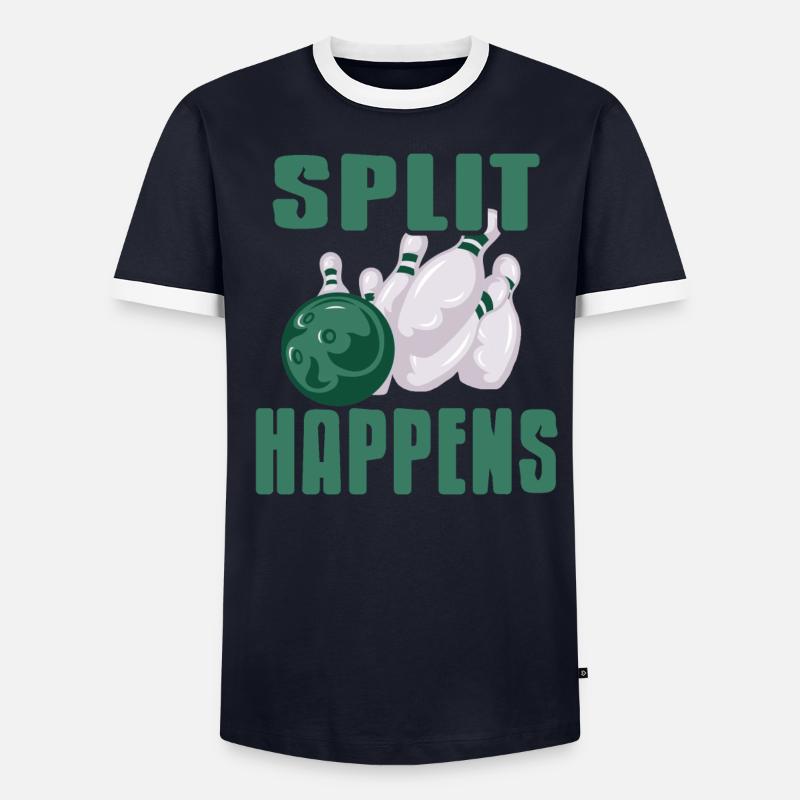 Split Happens Männer Kontrast-T-Shirt