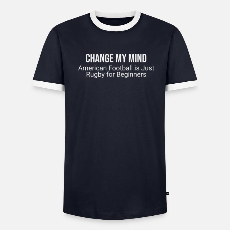 Fußball Oder Rugby? Anfängerdebatte - Männer Kontrast-T-Shirt - undefined