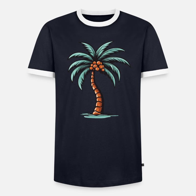 Palm Tree Icon - Men's Ringer Shirt - undefined