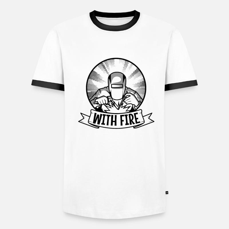 La soudure, c’est comme coudre avec du feu T-shirt contrasté Homme