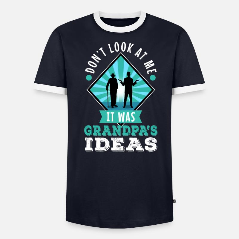 It was grandpas idea - Männer Kontrast-T-Shirt - undefined