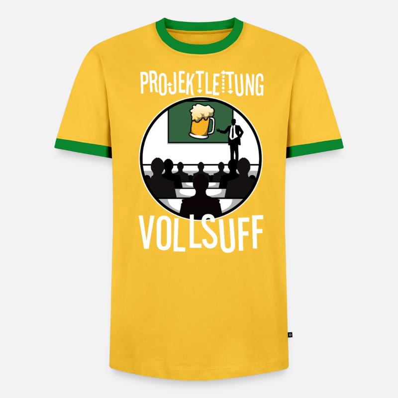 Projektleitung Vollsuff - Männer Kontrast-T-Shirt - undefined
