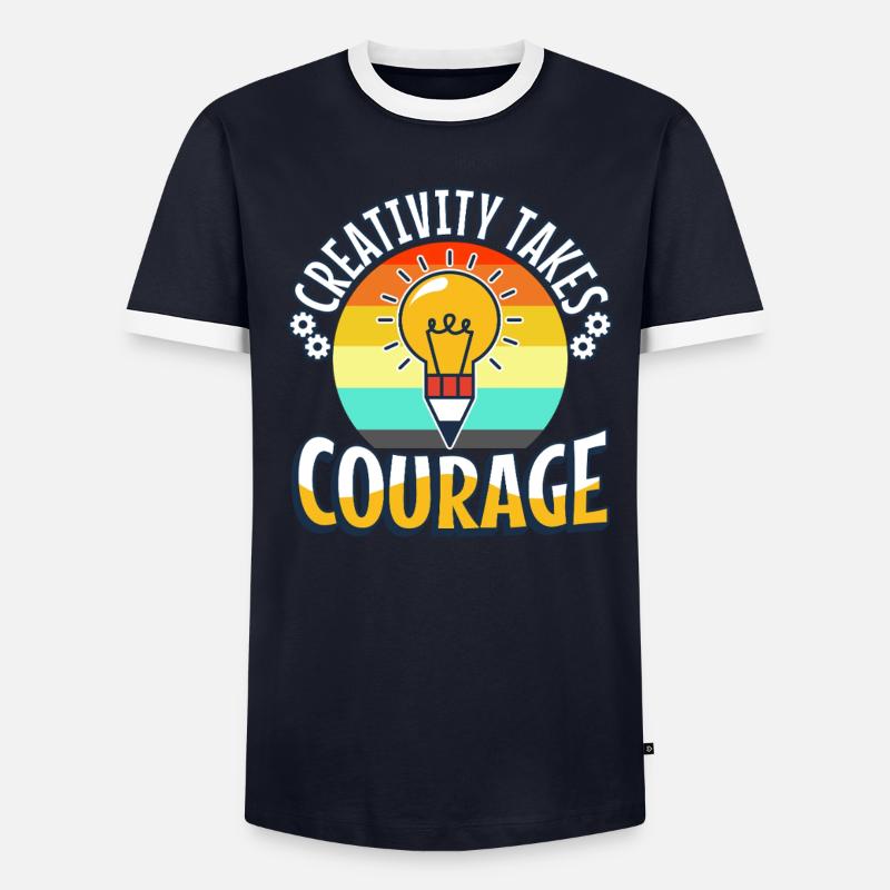 Creativity Takes Courage Männer Kontrast-T-Shirt