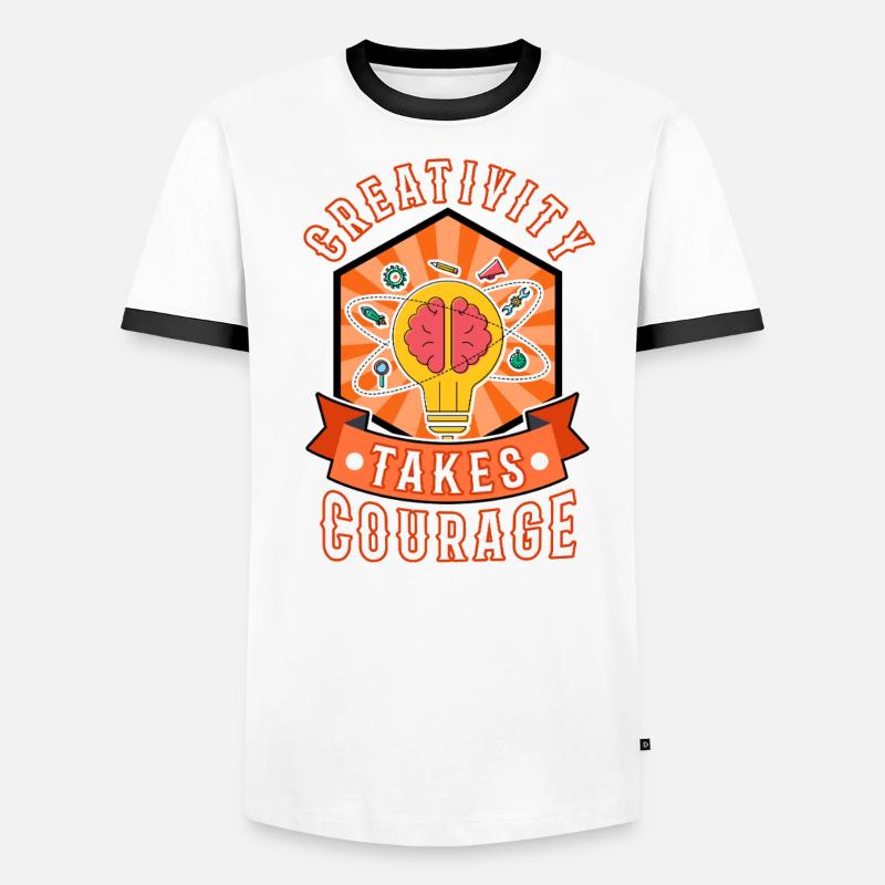 La créativité demande du courage T-shirt contrasté Homme