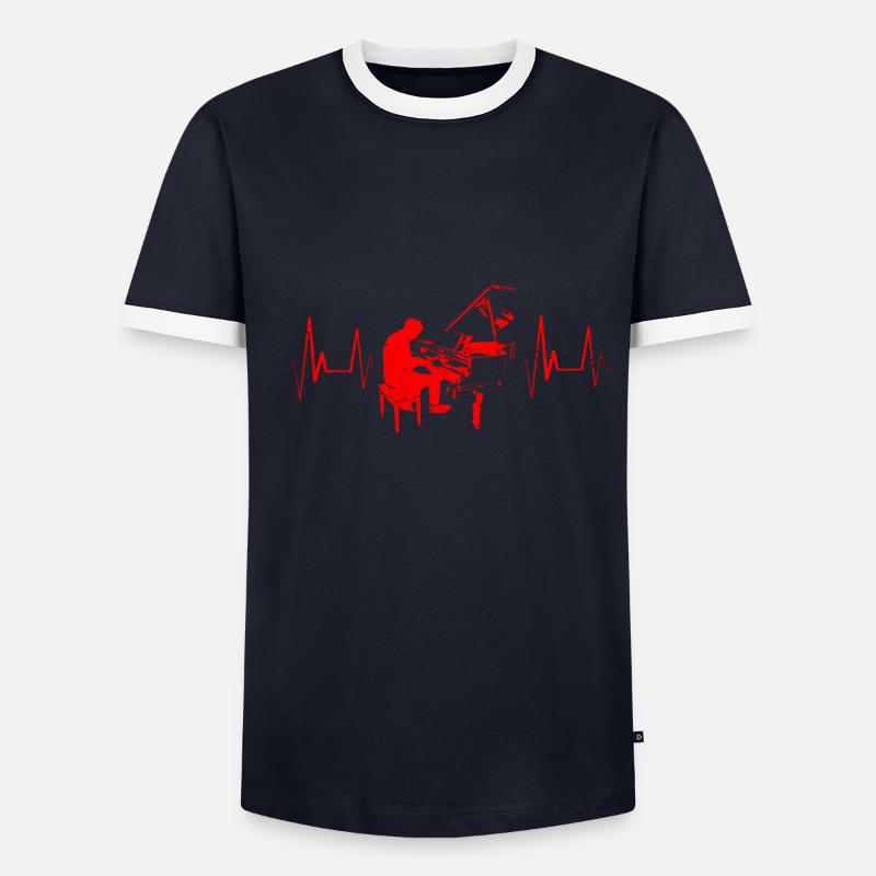 piano T-shirt contrasté Homme