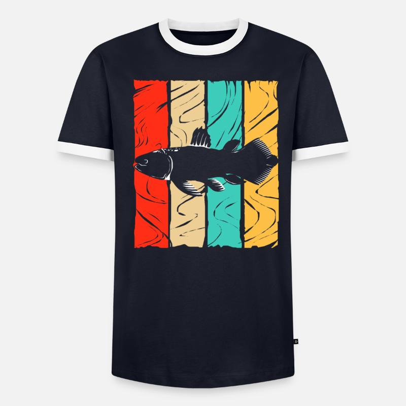 Coelacanth Extinct Fossil Fish Gift Men's Ringer Shirt
