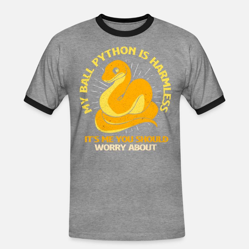 Python - Men's Ringer Shirt - heather grey/black