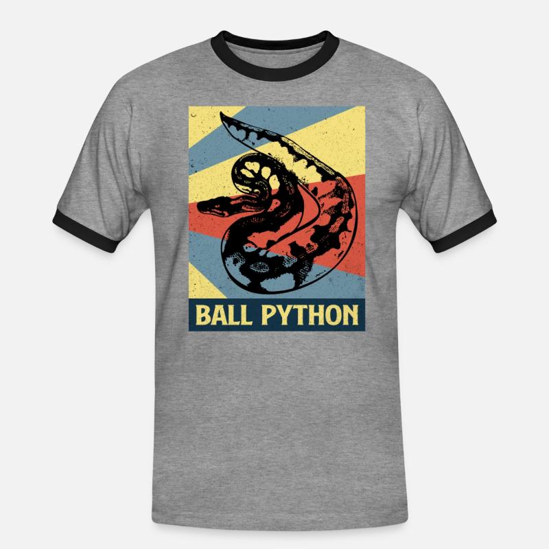 Python - Men's Ringer Shirt - heather grey/black