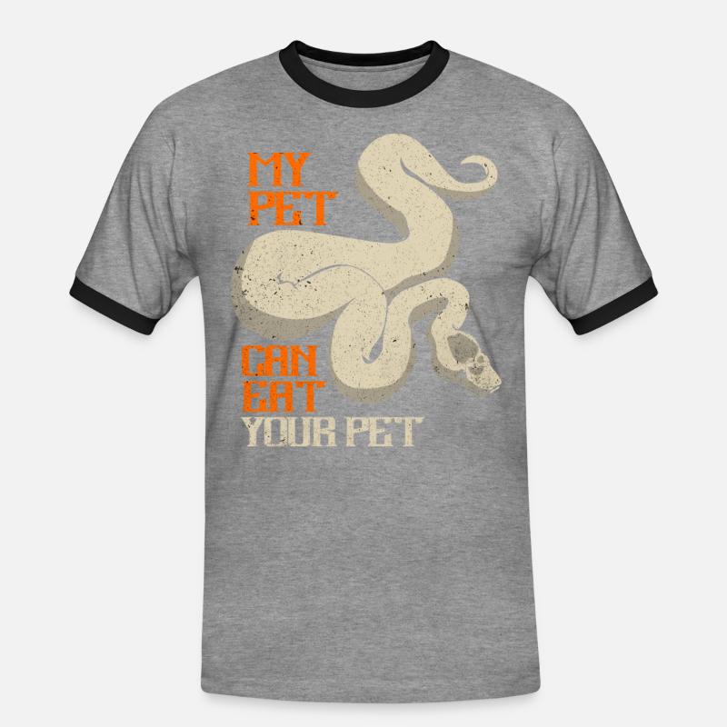 Python - Men's Ringer Shirt - heather grey/black