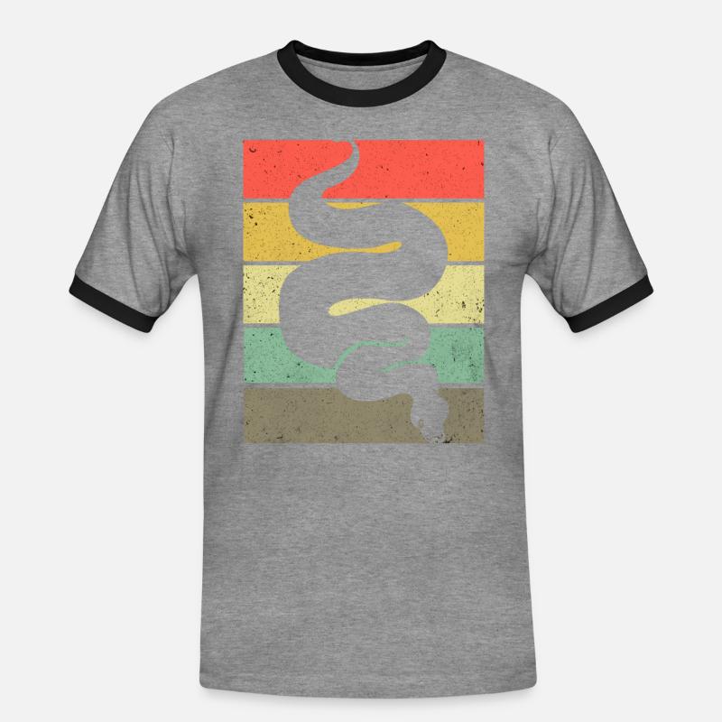 Python - Men's Ringer Shirt - heather grey/black