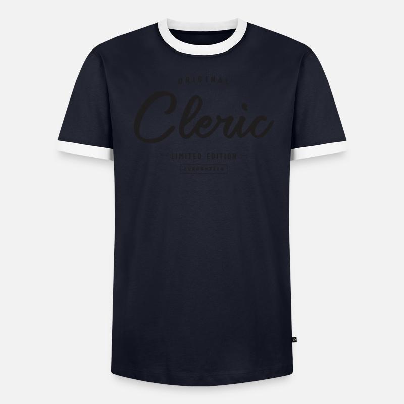 Clerc Drôle Titre du poste Profession Travailleur d’anniversaire T-shirt contrasté Homme