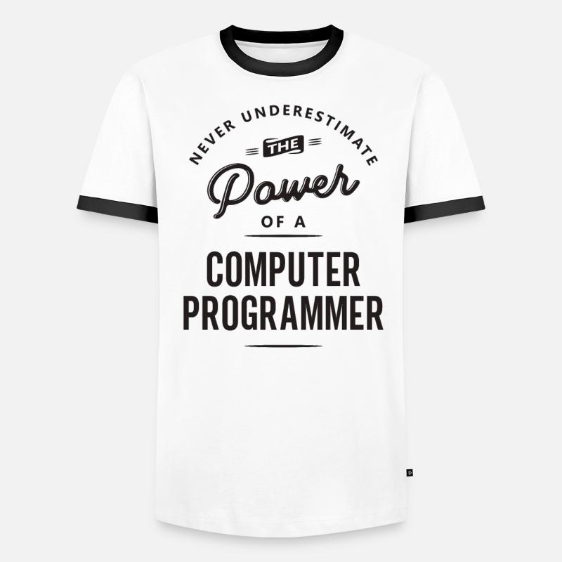 Programmeur informatique Drôle Titre du poste T-shirt contrasté Homme