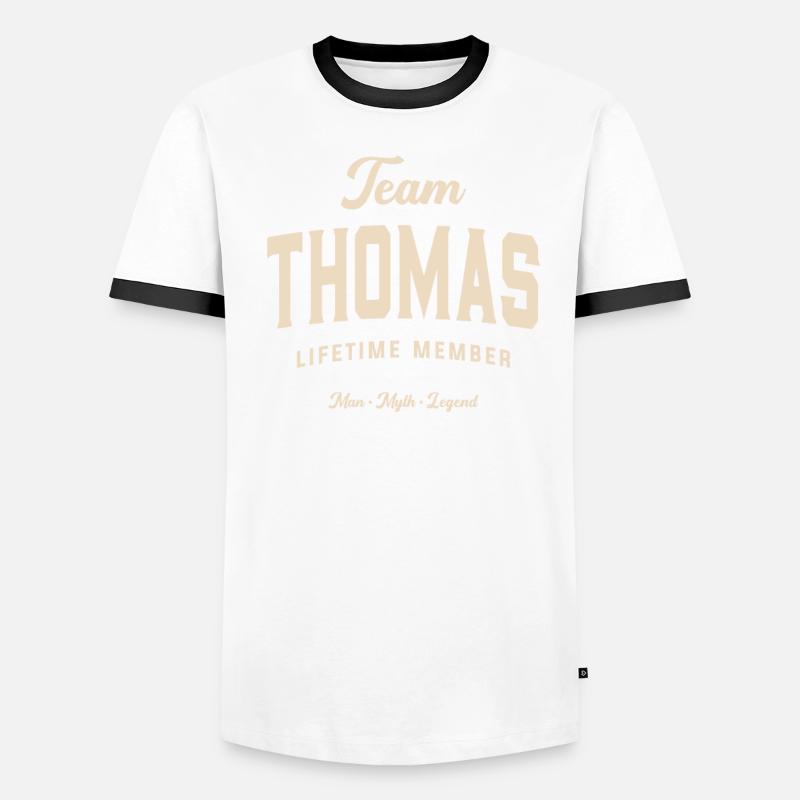Team Thomas Lifetime Member Name Thomas Men's Ringer Shirt