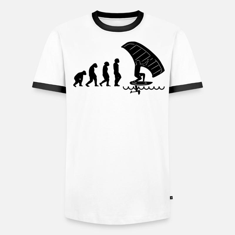 Wingfoil Surfer Wingfoiling Hydrofoil Evolution T-shirt contrasté Homme