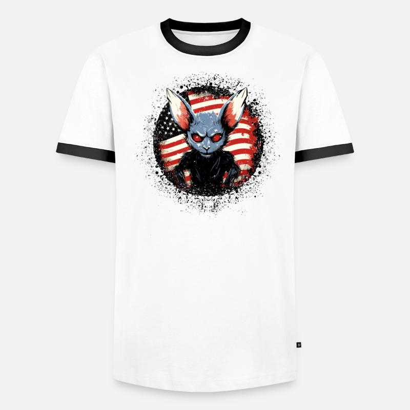 Cryptozoologists Chupacabra Creatures USA Men's Ringer Shirt