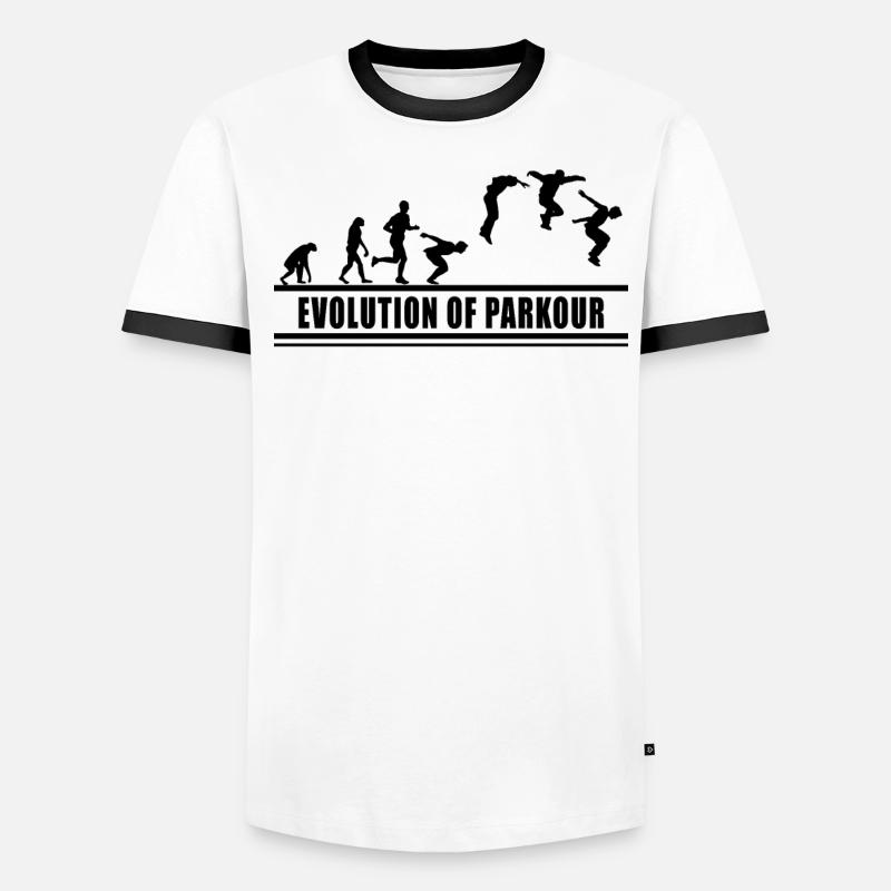 Freerunning Freerunner Course à obstacles Course à pied T-shirt contrasté Homme