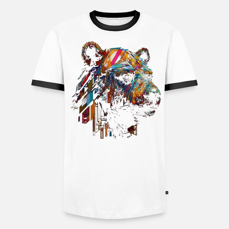 Bär Tier Bunt Geschenkidee Weihnachtsgeschenk Männer Kontrast-T-Shirt