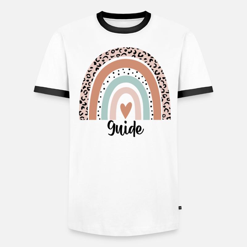 Guide Rainbow Leopard Funny Guide Gift Men's Ringer Shirt