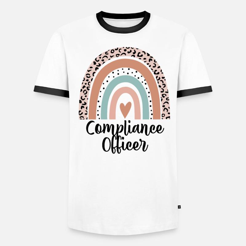 Responsable de la conformité Rainbow Leopard Funny Gift T-shirt contrasté Homme