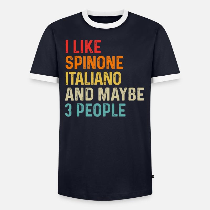 Mi piace Spinone Italiano e forse 3 persone cane - Maglietta Contrast da uomo - undefined