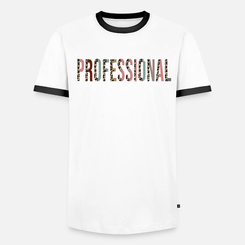 Cadeau drôle d'impression de léopard professionnel d'activité T-shirt contrasté Homme