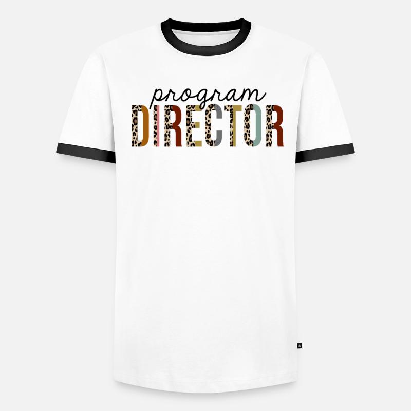 Program Director Leopard Print Funny Men's Ringer Shirt