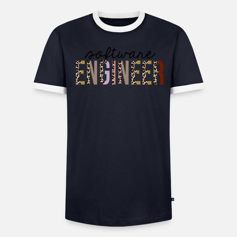 Software engineer Leopard Print Funny Men's Ringer Shirt