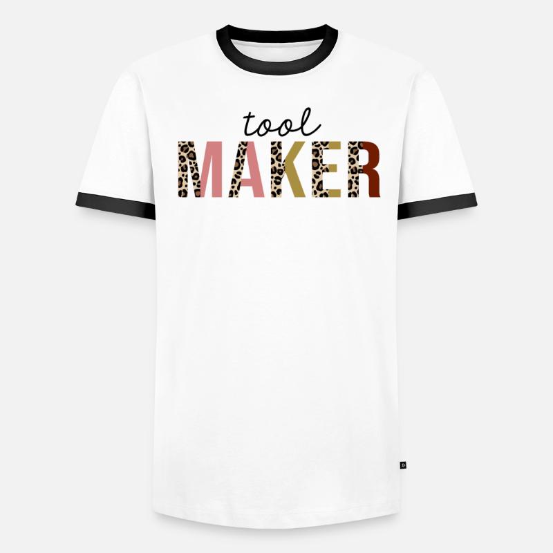 Tool Maker Leopard Print Drôle T-shirt contrasté Homme