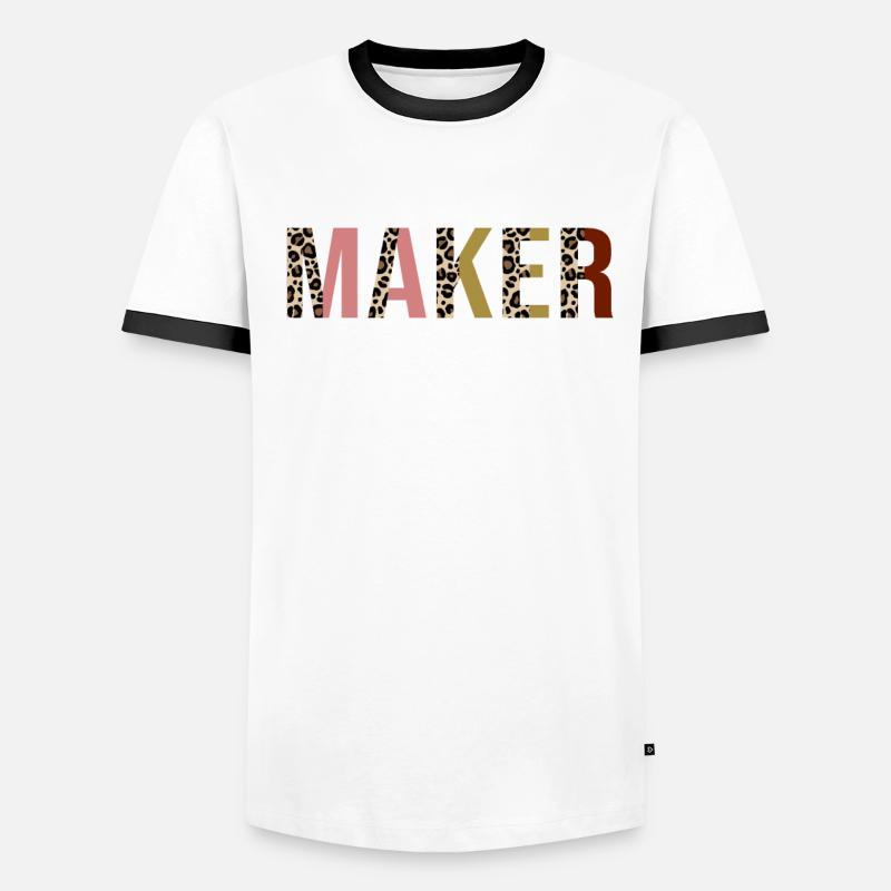 Tool Maker Leopard Print Drôle cadeau T-shirt contrasté Homme