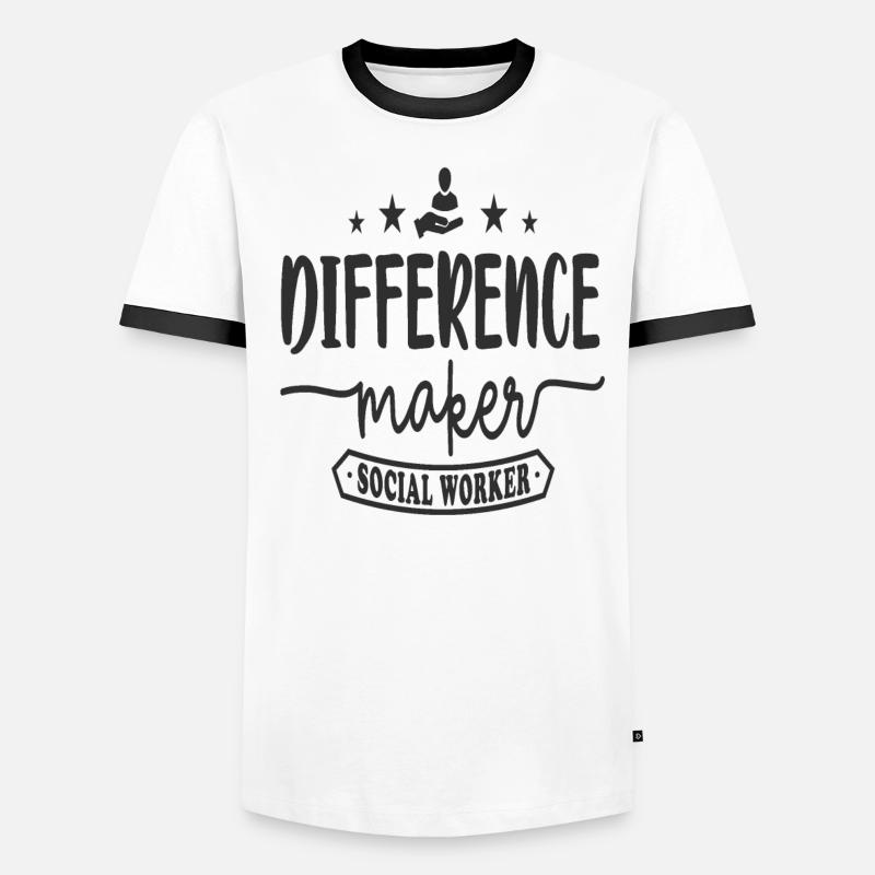 Difference Maker Social Worker Men's Ringer Shirt