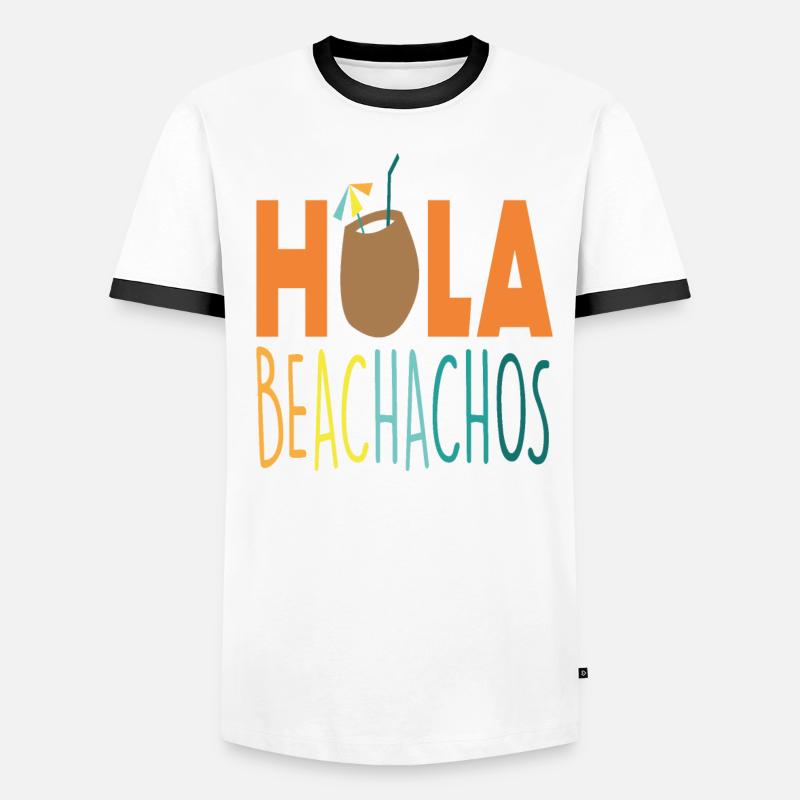 Hola Beachachos Beach Citations T-shirt contrasté Homme