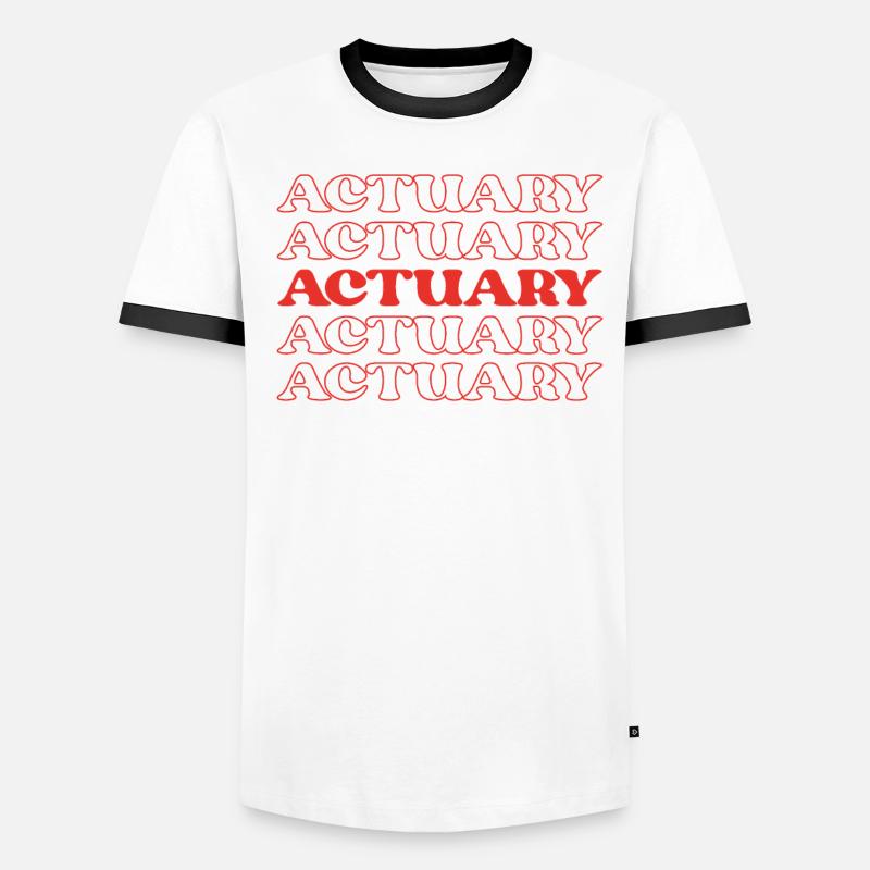 Actuary Data Scientist Bookkeeper Statistics Men's Ringer Shirt