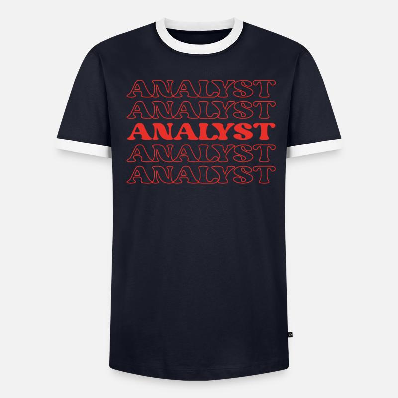 Analyste, Comptable, Data Scientist, Feuille de calcul T-shirt contrasté Homme