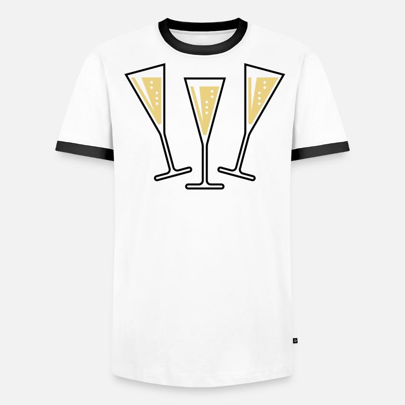 XAufUnsDrei! (2) Männer Kontrast-T-Shirt