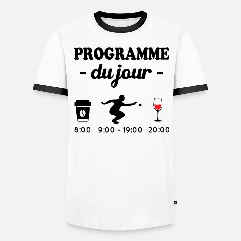 Programme du jour pétanque T-shirt contrasté Homme