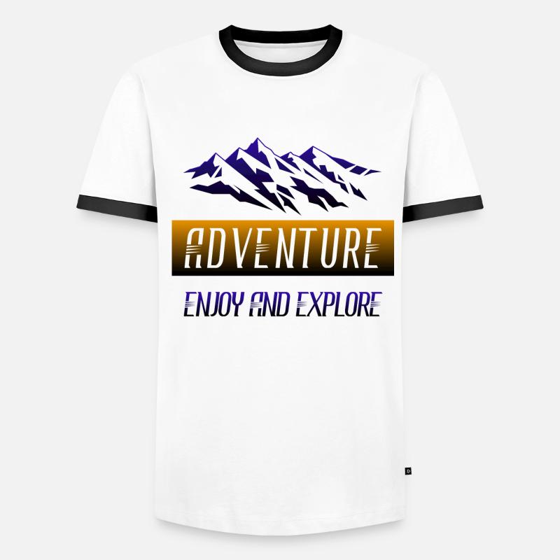 Aventurez, amusez-vous et explorez T-shirt contrasté Homme