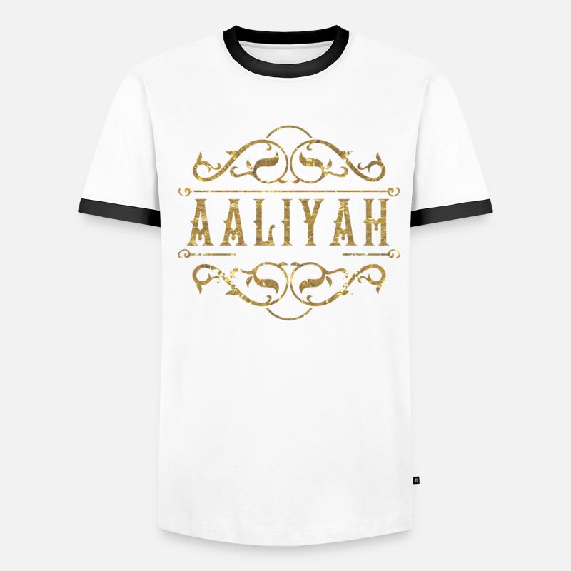 Aaliyah or T-shirt contrasté Homme