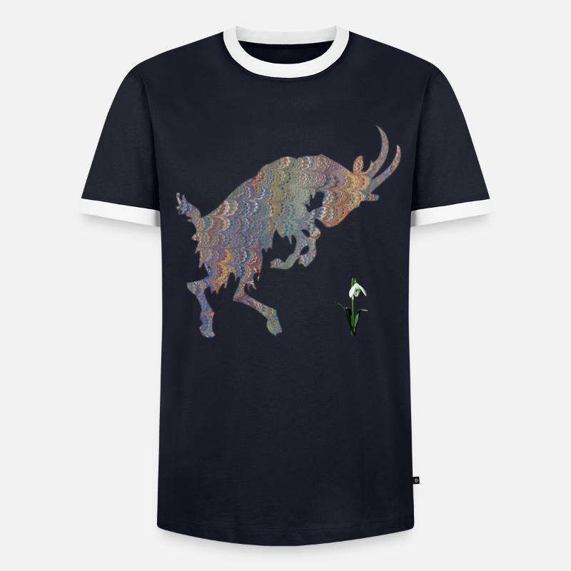 chèvre avec perce-neige e 49 T-shirt contrasté Homme