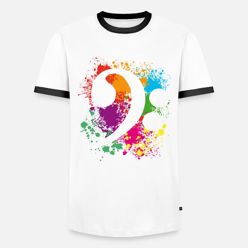 Basse - Clé Basse - Clé de Basse - Clé Basse T-shirt contrasté Homme