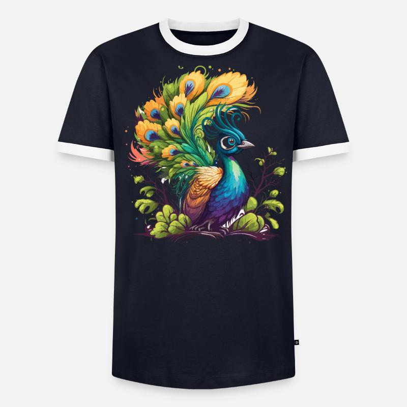 Peacocks Plume Men's Ringer Shirt